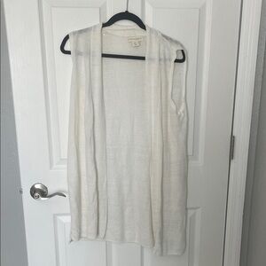 Cynthia Rowley Cream Open-Front Cardigan